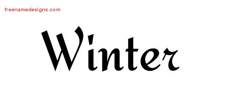 Calligraphic Stylish Name Tattoo Designs Winter Download Free