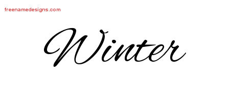 Cursive Name Tattoo Designs Winter Download Free