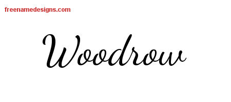 Lively Script Name Tattoo Designs Woodrow Free Download
