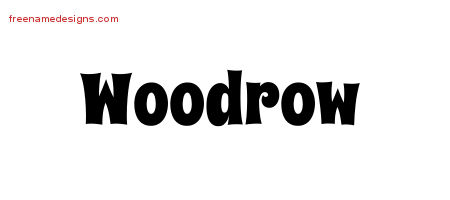 Groovy Name Tattoo Designs Woodrow Free