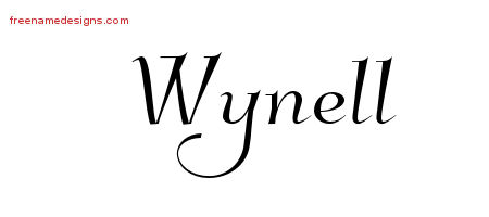 Elegant Name Tattoo Designs Wynell Free Graphic