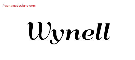 Art Deco Name Tattoo Designs Wynell Printable