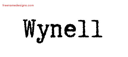 Typewriter Name Tattoo Designs Wynell Free Download