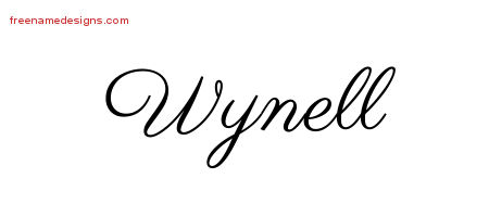 Classic Name Tattoo Designs Wynell Graphic Download