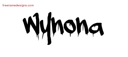 Graffiti Name Tattoo Designs Wynona Free Lettering