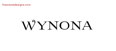Flourishes Name Tattoo Designs Wynona Printable