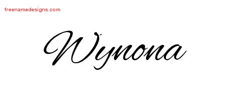 Cursive Name Tattoo Designs Wynona Download Free