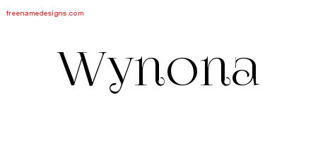 Vintage Name Tattoo Designs Wynona Free Download