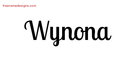 Handwritten Name Tattoo Designs Wynona Free Download