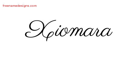 Classic Name Tattoo Designs Xiomara Graphic Download
