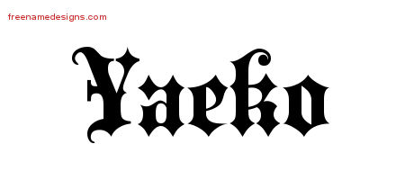 Old English Name Tattoo Designs Yaeko Free