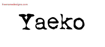 Vintage Writer Name Tattoo Designs Yaeko Free Lettering
