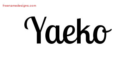 Handwritten Name Tattoo Designs Yaeko Free Download