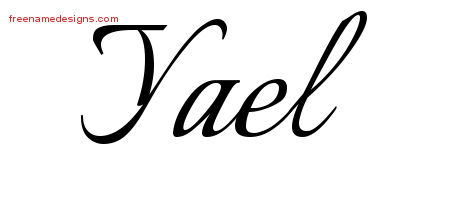 Calligraphic Name Tattoo Designs Yael Download Free