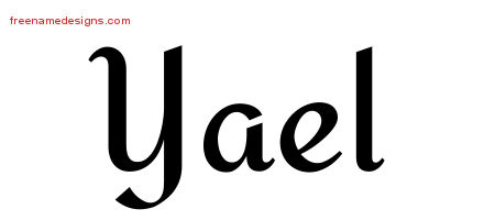 Calligraphic Stylish Name Tattoo Designs Yael Download Free
