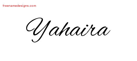Cursive Name Tattoo Designs Yahaira Download Free