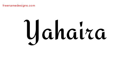 Calligraphic Stylish Name Tattoo Designs Yahaira Download Free