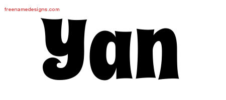 Groovy Name Tattoo Designs Yan Free Lettering