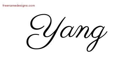 Classic Name Tattoo Designs Yang Graphic Download
