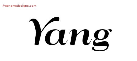 Art Deco Name Tattoo Designs Yang Printable