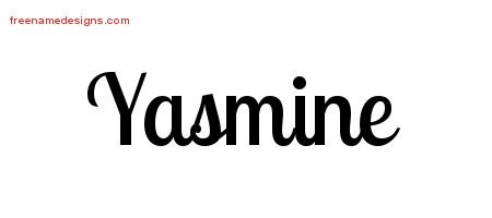 Handwritten Name Tattoo Designs Yasmine Free Download