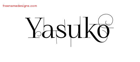 Decorated Name Tattoo Designs Yasuko Free