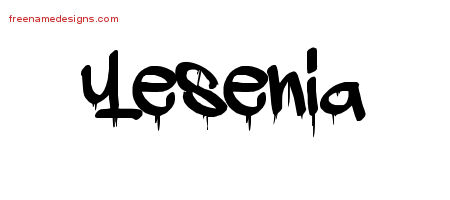 Graffiti Name Tattoo Designs Yesenia Free Lettering