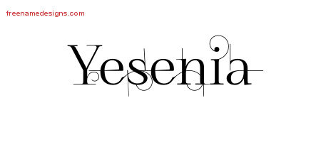 Decorated Name Tattoo Designs Yesenia Free