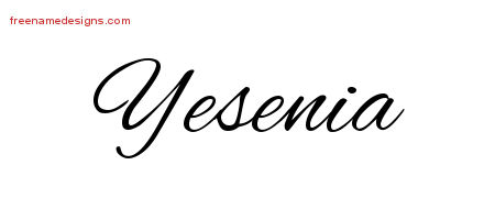 Cursive Name Tattoo Designs Yesenia Download Free