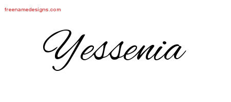 Cursive Name Tattoo Designs Yessenia Download Free