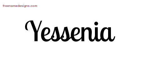 Handwritten Name Tattoo Designs Yessenia Free Download
