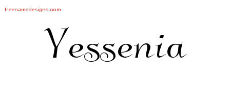 Elegant Name Tattoo Designs Yessenia Free Graphic