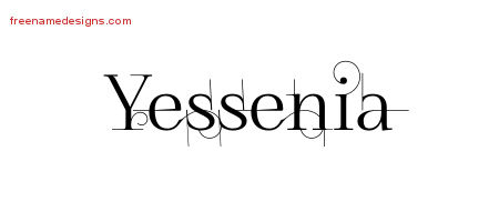 Decorated Name Tattoo Designs Yessenia Free