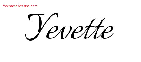 Calligraphic Name Tattoo Designs Yevette Download Free