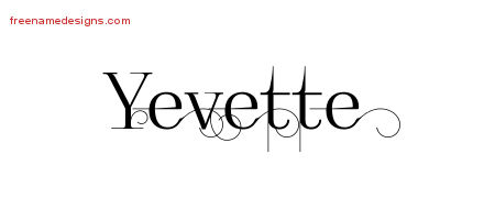 Decorated Name Tattoo Designs Yevette Free