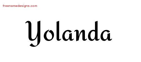 Calligraphic Stylish Name Tattoo Designs Yolanda Download Free