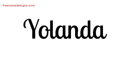 Handwritten Name Tattoo Designs Yolanda Free Download