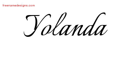 Calligraphic Name Tattoo Designs Yolanda Download Free