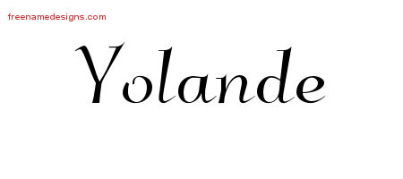 Elegant Name Tattoo Designs Yolande Free Graphic