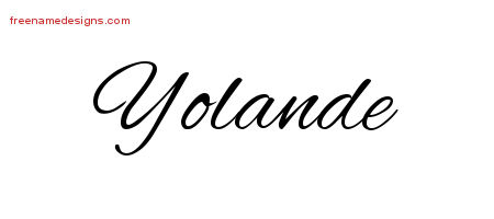 Cursive Name Tattoo Designs Yolande Download Free