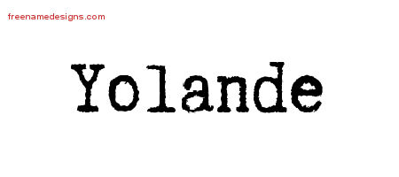 Typewriter Name Tattoo Designs Yolande Free Download