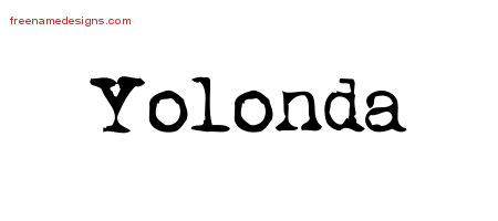 Vintage Writer Name Tattoo Designs Yolonda Free Lettering
