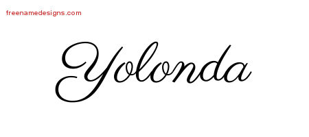 Classic Name Tattoo Designs Yolonda Graphic Download