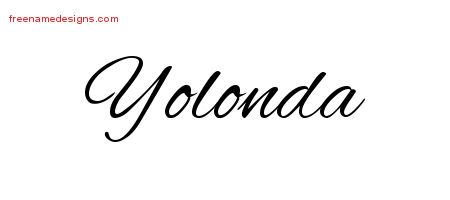 Cursive Name Tattoo Designs Yolonda Download Free