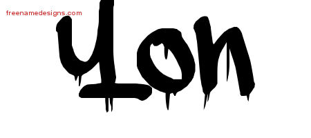 Graffiti Name Tattoo Designs Yon Free Lettering