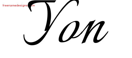 Calligraphic Name Tattoo Designs Yon Download Free