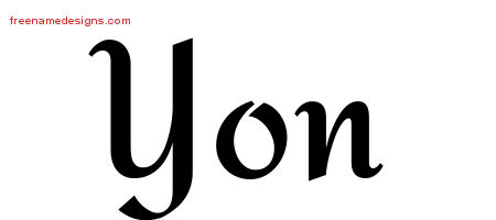 Calligraphic Stylish Name Tattoo Designs Yon Download Free