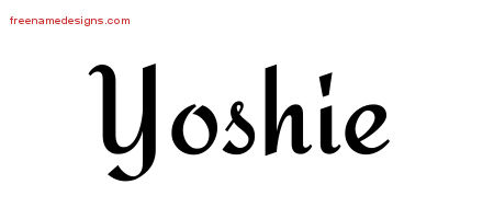 Calligraphic Stylish Name Tattoo Designs Yoshie Download Free