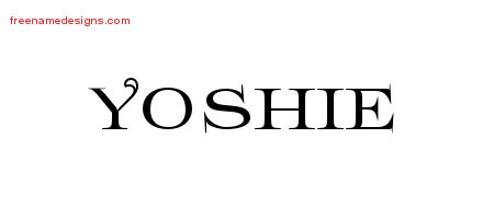 Flourishes Name Tattoo Designs Yoshie Printable