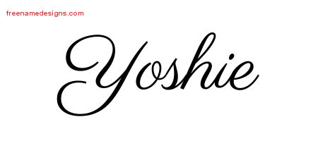 Classic Name Tattoo Designs Yoshie Graphic Download